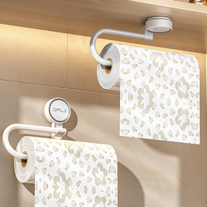 Portarrollos de Papel con Ventosa, Blanco, ABS, Diseño Minimalista, Fácil Instalación, Accesorio para Gabinete de Cocina - Product Image 2