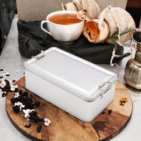 Boîte en fer blanc rectangulaire personnalisée, brillante, avec couvercle couronne, pour pâtisseries, gâteaux, emballage, rangement, cadeaux de mariage, bonbons, OEM ODM