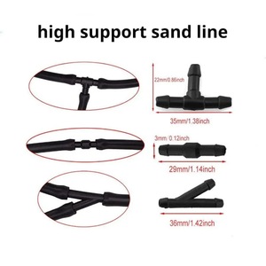 <b>Car</b> <b>Washer</b> Spray Hose Fittings T Type Black Plastic Connector For Windshield <b>Washer</b> System - Product Image 2