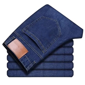 Factory Direct <strong>Men's</strong> Vintage <strong>Jeans</strong> Slim Casual Style Breathable Light Washed <strong>Denim</strong> Mid Waist Solid Pattern with Hole for Summer - Product Image 2