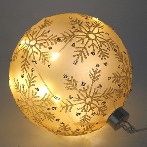 Tốt nhất-bán Vàng giáng sinh thủy tinh đèn <span class=keywords><strong>LED</strong></span> trang trí bóng món trang sức với bông tuyết mô hình cho kỳ nghỉ Đảng và đám cưới - Product Image 3