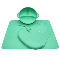 Ensemble de bavoirs en Silicone pour bébé, facile à nettoyer, échantillon gratuit, napperon en Silicone BPA pour bébé, vente en gros