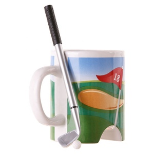 Vente en gros d'usine, tasse à café en céramique à impression bon marché, mug <span class=keywords><strong>de</strong></span> <span class=keywords><strong>golf</strong></span> 300 ml, couleur personnalisée <span class=keywords><strong>de</strong></span> luxe - Product Image 1