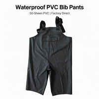 Pantalon de travail imperméable en PVC, pantalon de pluie, épaisseur 0,5 mm, robuste, usage commercial, aquaculture, par temps intempéries