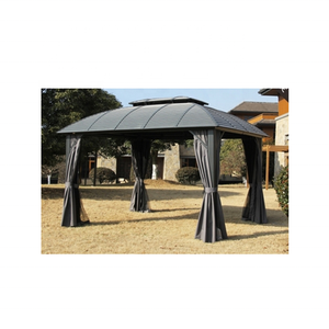 Gazebo de Patio con Techo Doble Impermeable de Aluminio y Cortina Mosquitera LSB-46, Gazebo Moderno para Exteriores LSB-46 - Product Image 4