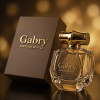 Flacon pulvérisateur de luxe en verre transparent de 50 ml et 100 ml, flacon de parfum en verre épais, flacons de parfum vides avec emballage en boîte