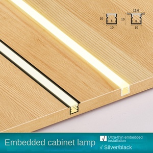 แถบไฟส่องสว่างเชิงเส้นแถบอลูมิเนียมโปรไฟล์ LED สำหรับตู้ไฟเซ็นเซอร์เคลื่อนไหวควบคุมระยะไกล - Product Image 5