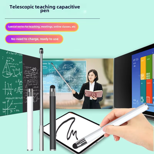 गर्म बिक्री टेलीस्कोपिंग धातु शिक्षक पॉइंटर स्टिक स्टाइलस पेन इर डिस्प्ले/कैप्शिटिव स्क्रीन आईपैड/आईफोन/एंड्रॉइड के साथ संगत - Product Image 5