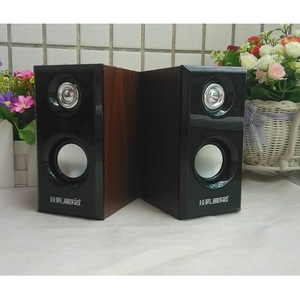 JT042 Wooden Speaker USB Powered Compact <b>Stereo</b> Sound <b>System</b> - Product Image 4