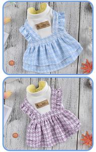 Vêtements pour chien mignons Thousand Bird pour l'automne et l'hiver, tenue pour chien de petite et moyenne taille avec motif écossais, design de demoiselle d'honneur, facile à enfiler - Product Image 6