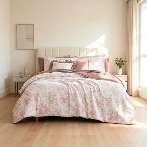 Juego de Edredón de Flores Botánicas Personalizado OEM ODM, 7 Piezas, Floral, para Todas las Estaciones, Ropa de Cama de Hotel de Lujo de Algodón con Sábanas de Algodón de 300 Hilos - Product Image 1