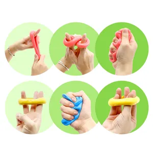 SISLAND Venta caliente Rehabilitación Masilla de sensación cómoda Masilla de terapia de ejercicio de mano colorida para dedo y mano