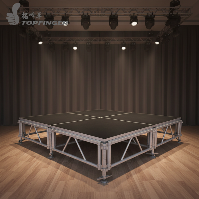 2026 New Styles Topfinger Indoor &Outdoor Aluminum Foldable Square Event Stage Portable Modular Layer Staging Concert Podium