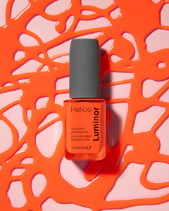 Helios Nail Supplies - Vernis à ongles UV 2 en 1 à séchage rapide, teinte orange intense, OEM ODM, marque privée, fabricant professionnel aux États-Unis - Product Image 1