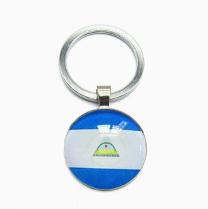 <span class=keywords><strong>Mini</strong></span> <span class=keywords><strong>porte</strong></span>-<span class=keywords><strong>clés</strong></span> rond en verre imprimé drapeau national, accessoire en métal, ornement de collection touristique, breloque décorative à suspendre au sac - Product Image 3