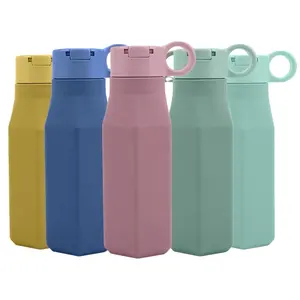 可折叠硅胶水瓶便携式可重复使用水瓶旅行运动水瓶家用产品