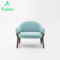 Fauteuil de jardin moderne en teck léger avec coussin en mousse imperméable pour villa, balcon, salon