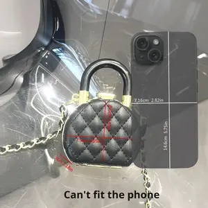 Bolso de Cadena con Diseño de Diamantes 2025, Monedero, Porta Lápiz Labial, Estilo Coreano, Versátil, Simple, Bolso de Pecho para Mujer - Product Image 2