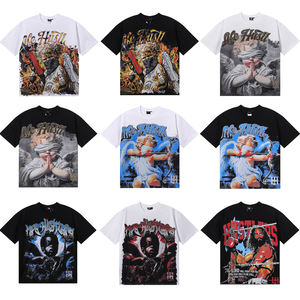 Camiseta de Manga Corta para Hombre, de Alta Calidad, Estilo Retro LIFE, con Estampado de Letras, Estilo Urbano, HUSTLERSES, Casual, Hip-Hop, 100% Algodón - Product Image 1