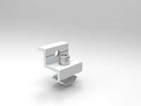 Collier de fixation d'extrémité pour panneaux solaires pour supports de montage de toit photovoltaïque