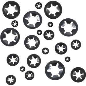 10 pièces/sac NINDEJIN Rondelles Starlock à dents internes en acier inoxydable 304 / acier noir 65Mn, Norme DIN, Usage général industriel M3-M12 - Product Image 5