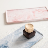 Organisateur de commode décoratif pour la maison en marbre personnalisé parfum plateau cosmétique salle de bain vanité plateau à bijoux en céramique