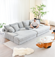 Canapé-lit d'angle convertible en tissu, extensible, sans accoudoirs, en mousse, taille double, livraison gratuite