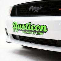 Lettrage personnalisé autocollant fluorescent étanche logo autocollants vinyle impression découpé Logo aimant voiture transfert pare-chocs autocollants