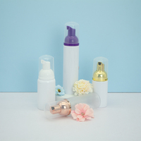 Flacon pompe en mousse PET de haute qualité avec tête de brosse en silicone, distributeur de mousse rechargeable pour nettoyant visage et shampoing