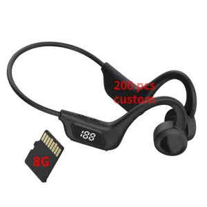 TSSD U9 TWS Deportes 8g tarjeta de memoria TF IPX7 pantalla LED reducir la fuga de sonido Bluetooth inalámbrico de conducción ósea Auriculares