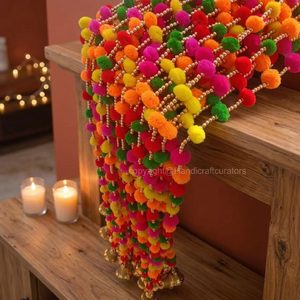 Beautiful Decorative <b>Pom</b> <b>Pom</b> Strings <b>Garland</b> for Halloween Graduation and Event Decorations on Sale with Cheery Appeal - Product Image 3
