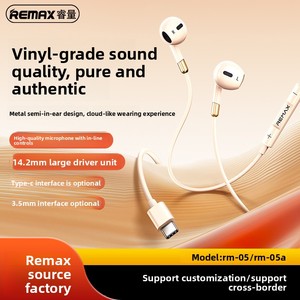Audífonos Intrauditivos Semi-<span class=keywords><strong>auriculares</strong></span> Remax con Cable Metálico, Control Integrado Tipo-C y Micrófono, Conector Redondo de 3.5mm, Cable de 1.2m, Controlador Dinámico - Product Image 3