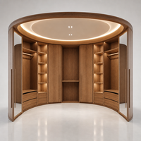 Ensemble de meubles de chambre à coucher de luxe pour chambre principale et hôtel avec armoire, commode, rangement, lit king size, design moderne