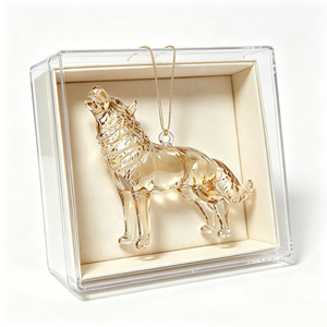 Ornamenti Personalizzati in Resina Trasparente a Forma di <span class=keywords><strong>Lupo</strong></span>, Scultura 3D Decorativa per Souvenir di Eventi, Ciondolo Trasparente - Product Image 3