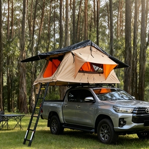 Tente de toit pliable pour voiture, idéale pour les voyages en autonomie, tente de <span class=keywords><strong>camping</strong></span> sur toit à faible résistance au vent avec protection double couche - Product Image 2