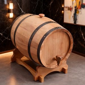 Benutzer definierte Größe Vintage Dekor Display Eiche Holzfass Wein Whisky Barrel Lagerung mit Wasserhahn für Home Bar - Product Image 4