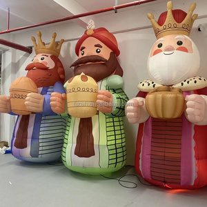 Grand ensemble de crèche gonflable des Trois Rois Mages pour la décoration de jardin des fêtes, figurines gonflables des Magi pour la décoration d'église - Product Image 5