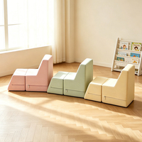 Ensemble table et chaise en mousse souple pour enfants, mobilier de jeu multifonctionnel convertible pour tout-petits, idéal pour la lecture, le dessin et les jeux