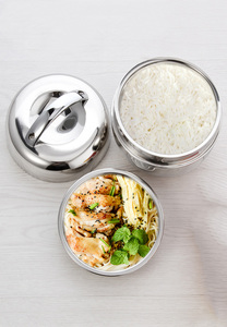 Boîte à bento en acier inoxydable 201 en forme de pomme, boîte à lunch <span class=keywords><strong>isotherme</strong></span> avec couvercle en plastique - Product Image 3