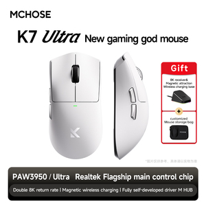 MCHOSE K7 Ultra Wireless Lightweight Gaming Esports Office 3950 Charging <b>Mouse</b> PAW 3950 Cost Performance Lightweight - Product Image 2