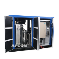 Compresseur d'air à vis 18 kw 25 hp industrie 100cfm 3 m3/min Compresseur électrique rotatif APCOM 18 kw 25 hp avec changeur de fréquence