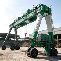 Grue portique intelligente à double poutre à pneus en caoutchouc, à faible bruit, pour levage lourd, pour le transport de conteneurs en terminal portuaire