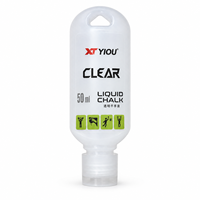 Craie liquide transparente pour la gym, flacon de 50 ml, carbonate de magnésium, durable, pour l'exercice physique, absorbe la transpiration, antidérapante, couleur personnalisée