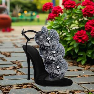 Sandalias de Tacón Súper Alto Personalizadas para Mujer, con Correa de Encaje Floral y Diseño Transpirable, Estilo Sexy para Verano - Product Image 5