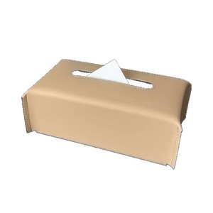 Caja de pañuelos de cuero clásica de lujo ligero estilo Ins, impermeable y multiusos, para mesa de centro de sala de estar, decoración de alta gama - Product Image 5