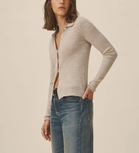 Cardigan en tricot <span class=keywords><strong>chaud</strong></span> pour <span class=keywords><strong>femme</strong></span>, col rabattu personnalisé, mélange de laine, manches longues, sexy, ODM OEM, avec boutons - Product Image 4