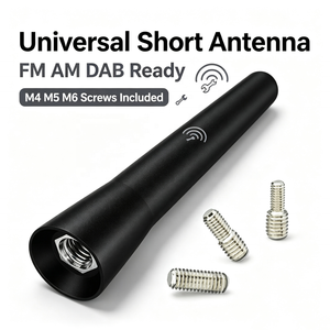 <span class=keywords><strong>Antenne</strong></span> de toit universelle robuste pour voiture, <span class=keywords><strong>adaptateur</strong></span> fileté M4 M5 M6, radio FM AM DAB, en aluminium et TPE, pour voiture universelle - Product Image 2