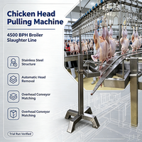 Équipement automatique de décapage de têtes de poulet 4500BPH en acier inoxydable pour l'abattage et le traitement des poulets de chair