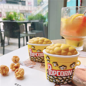 <span class=keywords><strong>Funda</strong></span> de silicona para palomitas de maíz, Compatible con <span class=keywords><strong>Airpods</strong></span> 1 2 <span class=keywords><strong>Pro</strong></span>, <span class=keywords><strong>funda</strong></span> para llavero - Product Image 1