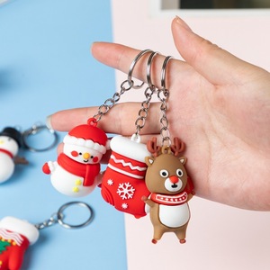3D Custom Xmas PVC Keychain Soft Rubber Christmas <b>Key</b> <b>Ring</b> Plastic <b>Key</b> Chains - Product Image 4